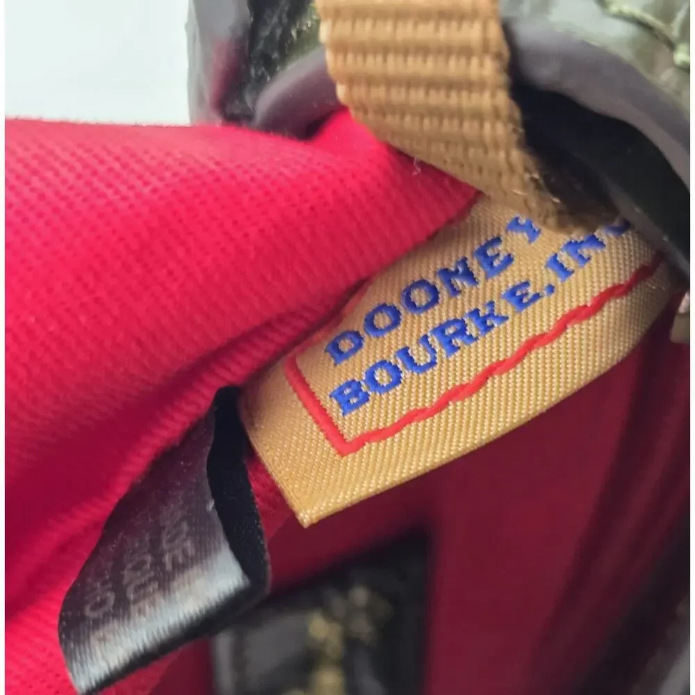 DOONEY & BOURKE Denison SADDLE FLAP Leather Crossbody Olive Green $358